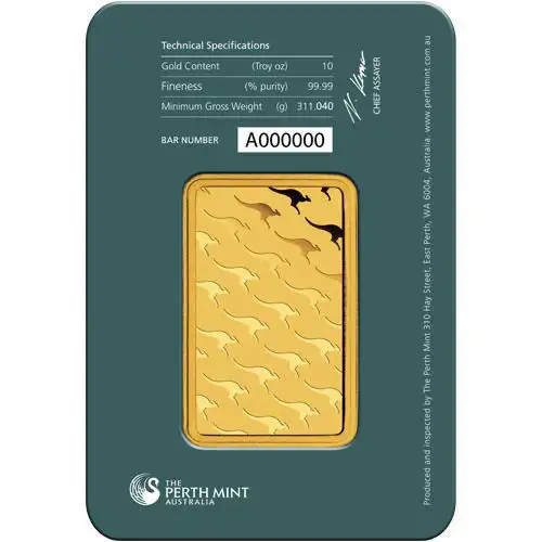  10oz Perth Mint Gold Minted Tablet 99.99%