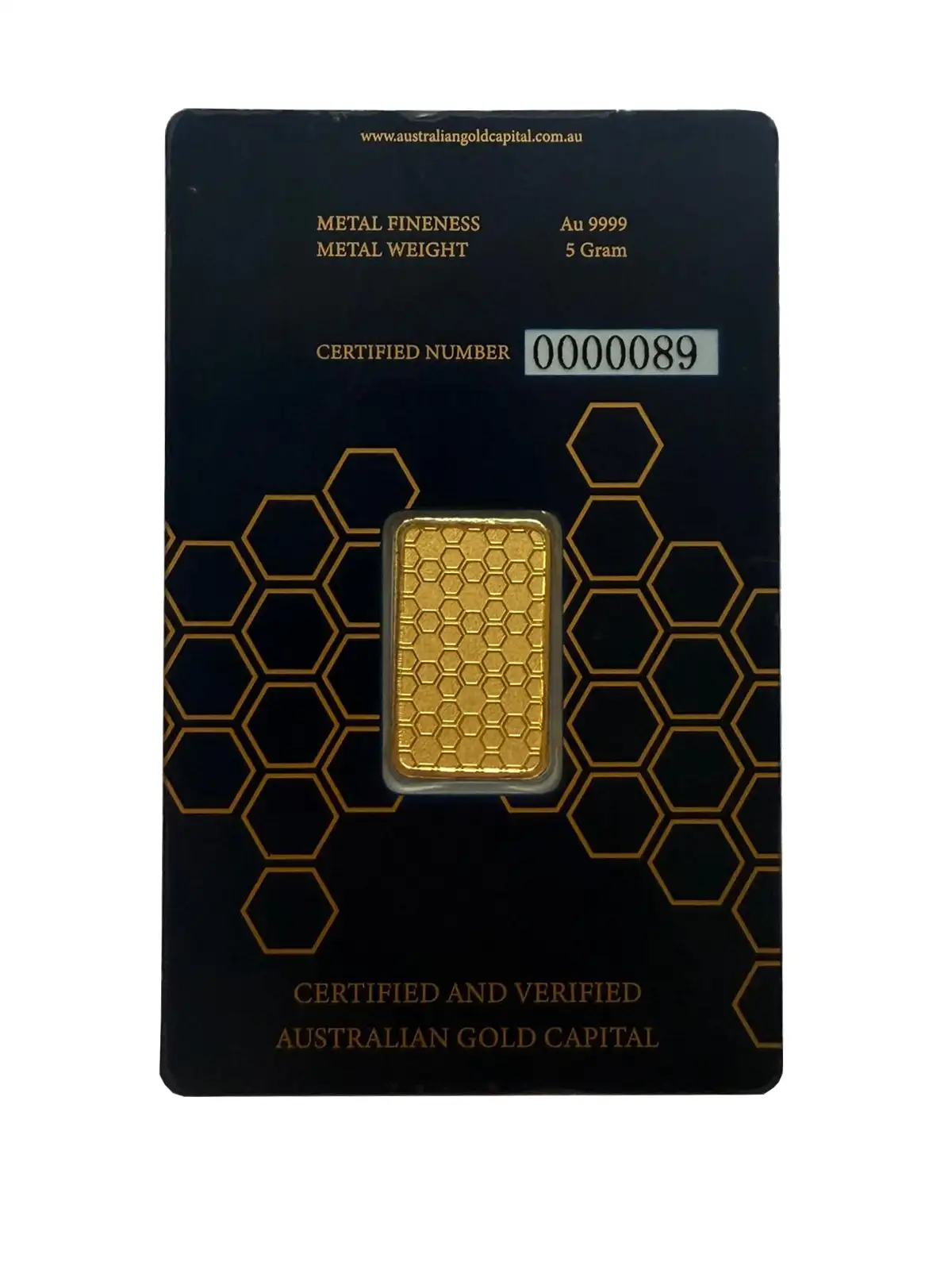  AGC 5g Bullion Minted Gold Tablet