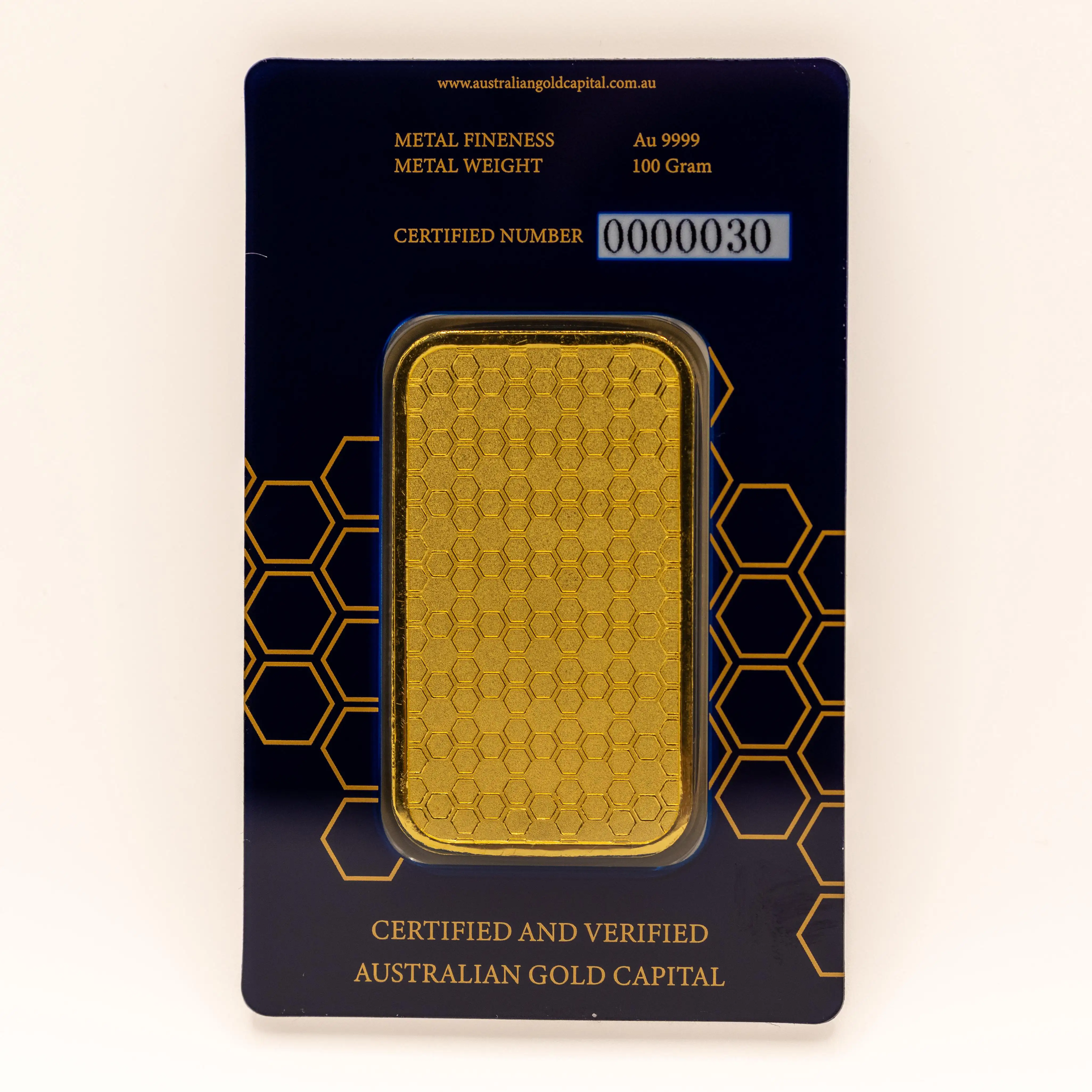  AGC 100g Bullion Minted Gold Bar 99.99%