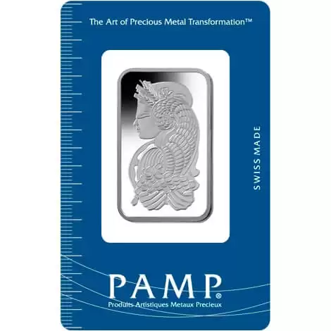 Platinum & Palladium 1oz PAMP Minted Bar Palladium