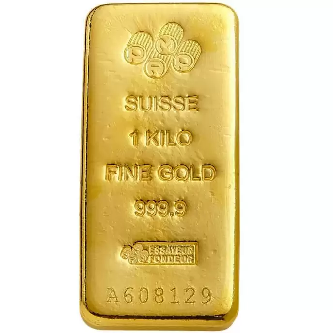 Gold Bullion Bars 1kg PAMP Cast Gold Bar