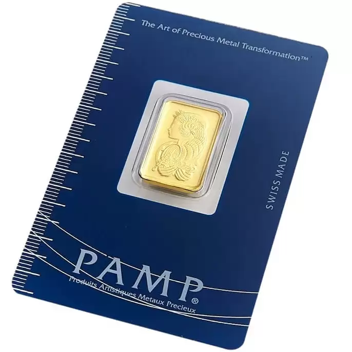 Gold Bullion Bars 5g PAMP Minted Bar Gold